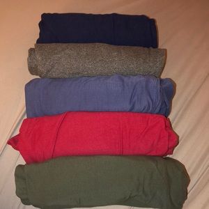 5 pairs of solid lularoe leggings